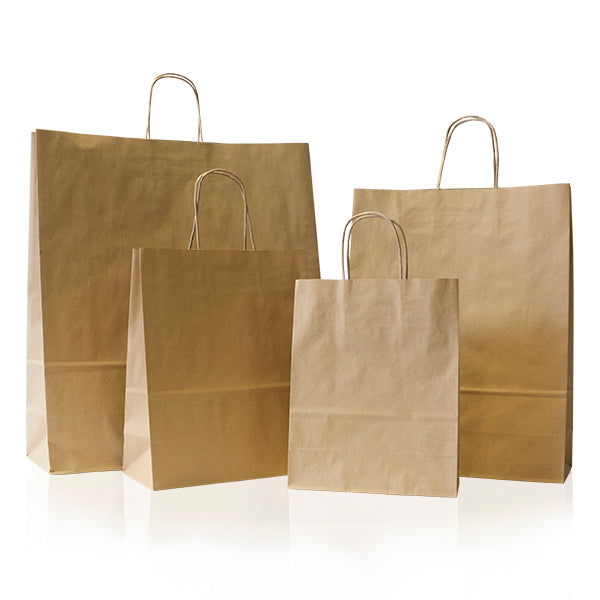 Twist Handle Paper Bags, 45 cm wide